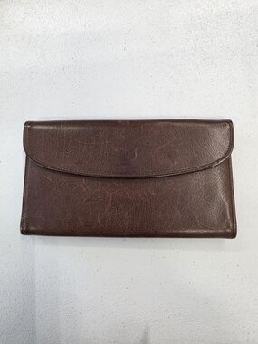 Coach Brown Leather Flap Wallet